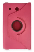 Samsung Galaxy T560 Tab E 9.7 Kılıf 360 Tablet Deri Kılıf - Pembe-(5796) thumbnail 2