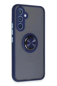 Samsung Galaxy A54 5G Kılıf Montreal Yüzüklü Silikon Kapak - Lacivert-(5796) thumbnail 2