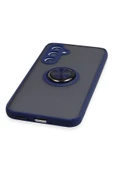 Samsung Galaxy A54 5G Kılıf Montreal Yüzüklü Silikon Kapak - Lacivert-(5796) thumbnail 5