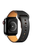 Apple Watch 42mm KR415 Luaz Deri Kordon - Siyah-(5796) thumbnail 1