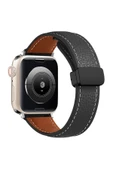 Apple Watch 38mm KR414 Daks Deri Kordon - Siyah-(5796) thumbnail 1