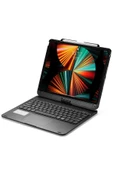 iPad Pro 12.9 (2021) Kılıf Magic Dönen Klavyeli Tablet Kılıf - Siyah-(5796) thumbnail 1