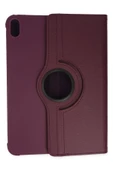 iPad 2022 10.9 (10.nesil) Kılıf 360 Tablet Deri Kılıf - Mürdüm-(5796) thumbnail 1