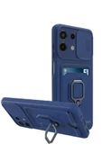 Xiaomi Redmi Note 13 4G Kılıf Zuma Kartvizitli Yüzüklü Silikon - Lacivert-(5796) thumbnail 1
