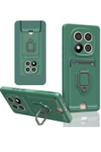 Xiaomi Redmi Note 14 Pro 5G Kılıf Zuma Kartvizitli Yüzüklü Silikon - Yeşil-(5796) thumbnail 1