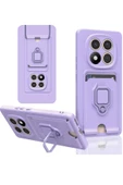 Xiaomi Redmi Note 14 Pro Plus Kılıf Zuma Kartvizitli Yüzüklü Silikon - Lila-(5796) thumbnail 1