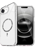 Apple iPhone 16E Live Diamond Magsafe Kapak - Şeffaf-(5796) thumbnail 1