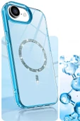 Apple iPhone 16E Live Diamond Magsafe Kapak - Şeffaf-(5796) thumbnail 5