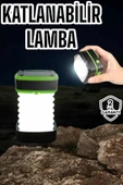 Katlanabilir Kamp Lambası Solar Fener Görünümlü 3 Kademeli Şarjlı thumbnail 2