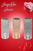 Sevgililer Günü İçin Hediye Kristal Lamba Sevgiliye Hediye USB Şarjlı Gece Lambası thumbnail 5