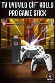 8K Android TV Gme Stick Video Oyun Konsolu Aile Retro 35000 Oyunlu Çift Kollu thumbnail 2