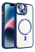 Apple iPhone 13 Remim Lensli Magsafe Standlı Kapak - Lacivert-(5796) thumbnail 1