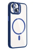 Apple iPhone 13 Remim Lensli Magsafe Standlı Kapak - Lacivert-(5796) thumbnail 2