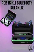 Powerbank Özellikli Kablosuz Bluetooth Kulaklık RGB Işıklı thumbnail 2