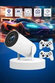 Ayaklı Oyun Projeksiyonu Çift Kollu Taşınabilir Sinema Projektörü thumbnail 2