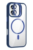 Apple iPhone 16 Remim Lensli Magsafe Standlı Kapak - Lacivert-(5796) thumbnail 1