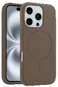iPhone 16 Pro Max Kılıf Jully Magsafe Kapak - Kahverengi-(5796) thumbnail 1