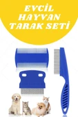 Evcil Hayvan Tarak Seti 4'lü Bit Tarağı Ked Köpek Tüyüne Uygun thumbnail 2