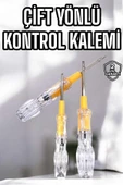 Çift Taraflı Elektrik Kontrol Kalemi Şeffaf Tornavida thumbnail 2