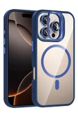 Apple iPhone 16 Pro Remim Lensli Magsafe Standlı Kapak - Lacivert-(5796) thumbnail 1