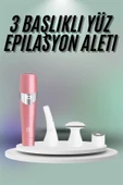 Yüz, Kaş ve Tüm Vücut Epilasyon Aleti3 Başlıklı Epilatör Tüm Cilt Tiplerine Uygun thumbnail 1