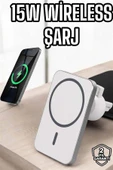 araç uyumlu Kablosuz 15W Taşınabilir Şarj Aleti Çift Kablo thumbnail 1
