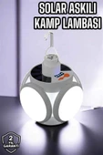 Güneş Enerjili Solar Aydınlatma Kamp Çadır Lambası Şarjlı Ampül Led Şarjlı El Feneri Işıldak thumbnail 2
