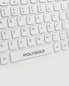 Beyaz Kablosuz Klavye Fare Seti Kablosuz Fare USB Alıcı PC Uyumlu thumbnail 4