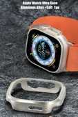 Apple Watch Ultra 49mm MO-WT3 Alüminyum Camlı Kasa Ekran Koruyucu - Gold-(5796) thumbnail 3