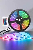 Yeni Nesil RGB Işıklı 10Metre Şerit Led Kumandalı Şarj Edilebilir thumbnail 4