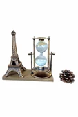 Dekoratif Eyfel Kulesi ve Kum Saati Vintage Tarzı Masa Süsü Biblo thumbnail 2