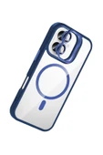 Apple iPhone 16 Remim Lensli Magsafe Standlı Kapak - Lacivert-(5796) thumbnail 2