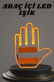 El Orta Parmak Led Kumandalı Araç İçi Reflektör Arka Cam El Simgesi thumbnail 1