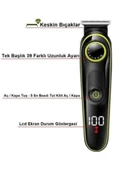 Unısex Çok Fonksiyonlu Bakım Seti Led Göstergeli Tıraş Makinesi Saç Sakal Vücut thumbnail 4