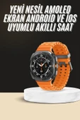 Akıllı Saat Unısex Zarif Görünümlü Titanyum Kasa Amoled Ekran Müzik Dinleme thumbnail 1