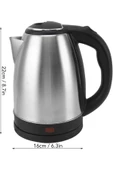Elektrikli Paslanmaz Çelik Su Isıtcı Çelik Kettle 1.8 Lt. Uzun Ömürlü thumbnail 3