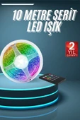 10M Şerit Led İç Mekan Renkli Rgb Şerit Led Kumandalı thumbnail 1