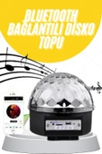 Disko Topu Renkli Işıklı Lazer Parti Bluetooth Bağlantılı Led Küre thumbnail 1