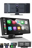 Android ve İOS Uyumlu Ön Arka Çift Kameralı Araç Ekranı Dokunmatik CarPlay thumbnail 4