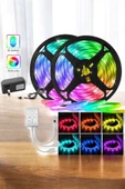 5 Metre Şerit Led RGB Işıklı Kumandalı Güç Adaptörü Her Ortama Uygun thumbnail 4