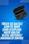 Rgb Işıklı Çift Mikrofonlu Siyah Profesyonel Oyuncu Kulaklığı Kablosuz Kulakiçi thumbnail 2