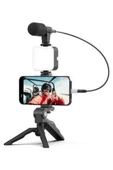 Video Making Kit Telefon Tutucu Vlog Video Mini Led Işıklı thumbnail 3