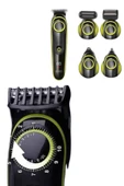 5 Başlıklı Şarjlı Tıraş Makinesi Led Ekran Saç Sakal Ense Tıraşına Uygun Bakım Seti thumbnail 4