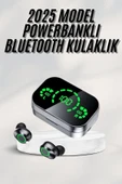 Yeni Nesil Bluetooth Kulaklık Çağrı Cevaplayabilen Dijital Göstergeli Powerbankli thumbnail 1