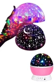 Yıldızlı Gece Lambası Mor Projeksiyon Görünümlü Masa Lambası Renk Değiştirebilen thumbnail 3