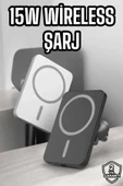 İOS Uyumlu Manyetik Tasarım Magsafe İphone 12/13/14/15 araç şarjı thumbnail 1
