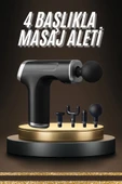 Profesyonel Masaj Tabancası Sporcu Masaj Aleti 4 Başlıklı Şarjlı Titreşimli thumbnail 1
