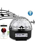 Led Işık Disko Topu Bluetooth Hoparlörlü USB Müzik Çalar Kumandalı thumbnail 5