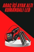 12 Ledli RGB Işıklı Araç Içi Ayak Altı Led Oto Ampul Kumandalı 7 Renk thumbnail 1