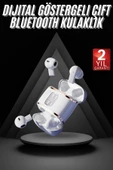 4 Adet Çift Kulaklık Dijital Göstergeli Yüksek Ses Kaliteli Bluetooth Kulaklık thumbnail 1